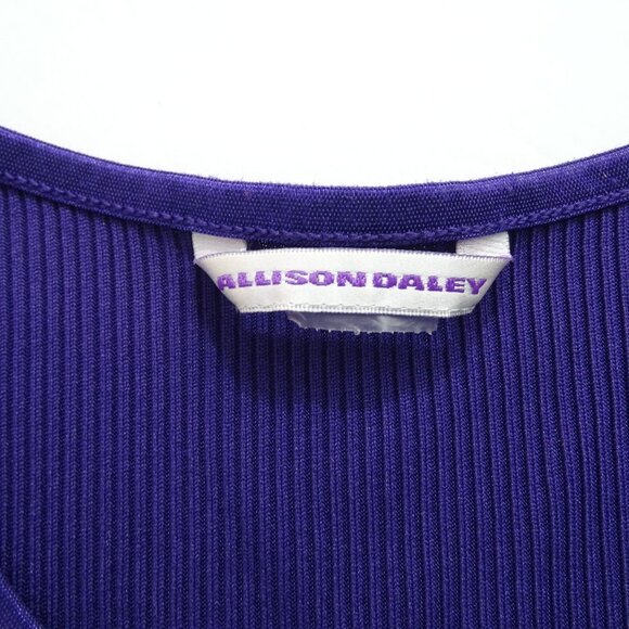 Allison Daley Ribbed Sleeveless Tank Top Career Shell Purple Womens Size L - Picture 4 of 9